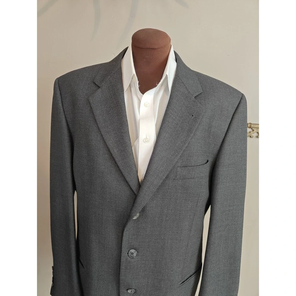 Joseph Abboud Mens Wool Sports Coat 42R Gray Made in USA 3 Button Q801